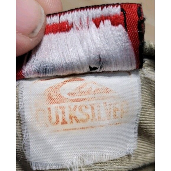 Quiksilver Hat Tan Beige VTG 90s Embroidered Skater Surf Grunge Cap Snapback - Picture 7 of 7